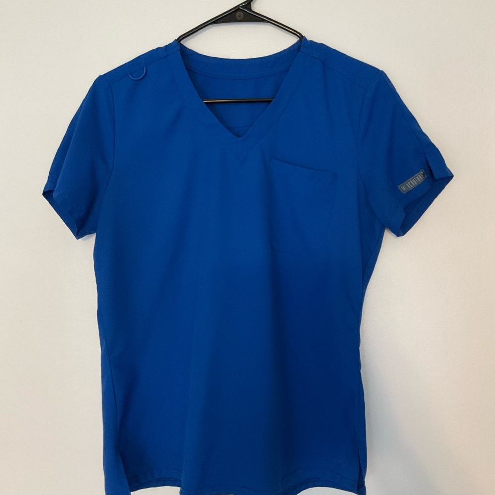 Med Couture Insight Royal Blue Scrub Top S